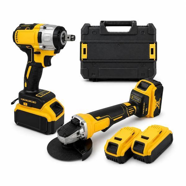 Набір інструментів KRAFFTEC 48V 2в1 &mdash; болгарка та гайковерт 321-111118805 фото